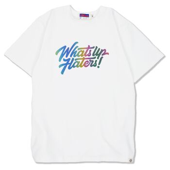 Áo thun phản quang 7 màu in chữ Whats Up Haters! - LIKA30032024 - Trắng Áo thun phản quang 7 màu in chữ Whats Up Haters! - LIKA30032024 - Trắng