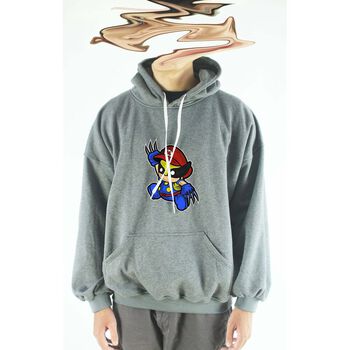 Áo khoác hoodie unisex cotton hình Super Heroes series - Mario Wolverine (nhiều màu)