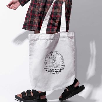 Túi vải tote bag của Chodole chất liệu túi canvas vải bố đẹp in hình độc đáo Coffee Lover Series - In Coffee we trust
