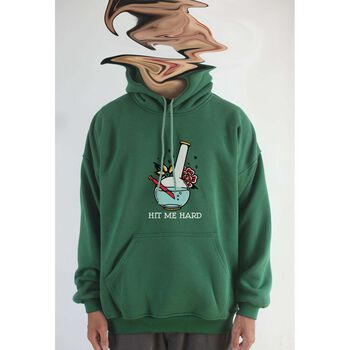  Áo hoodie unisex chodole chất liệu hoodie nỉ, đẹp form rộng cho cả nam và nữ in hình độc đáo Ink Art - Hit me hard