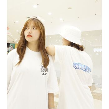 Áo thun unisex fom rộng Kool catz Tee - white