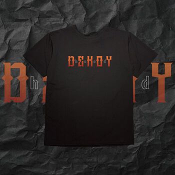 BARBED-WIRE FONT TEE | Áo thun DEKOY cotton 2 chiều