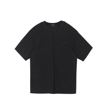 Áo thun xốp GOLDIE EMBOSSED OVERSIZED 100% cotton nhuộm đen