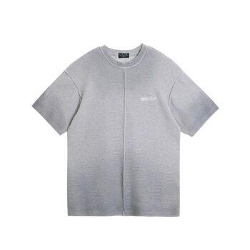 Áo thun xốp GOLDIE EMBOSSED OVERSIZED 100% cotton nhuộm xám