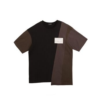 Áo thun GOLDIE MULTICOLOR PANELED 100% cotton 2 chiều ghép mảnh