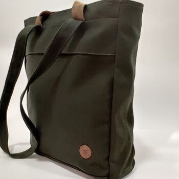 BALO X TÚI XÁCH 3in1 vải canvas phù hợp đi học đi chơi (NINSHINO TUK 1 - DARK BASIL)