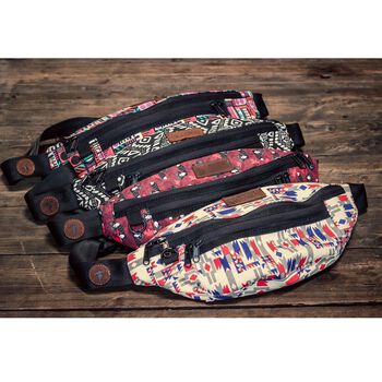 Túi bao tử túi đeo hông nam và nữ , vải canvas chống nước nhiều ngăn ( NINSHINO FANNY 2)