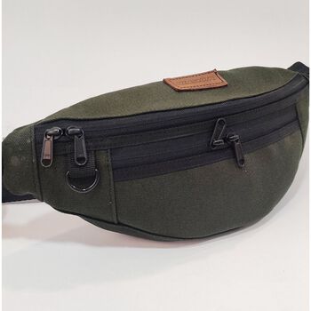 Túi bao tử túi đeo hông nam và nữ , vải canvas chống nước nhiều ngăn ( NINSHINO FANNY 2 - BASIL)