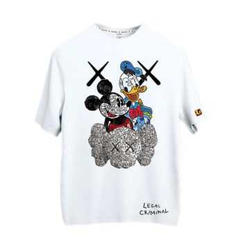 Áo thun BFF Kaws Mickey Donald form regular và oversize by Legal Criminal