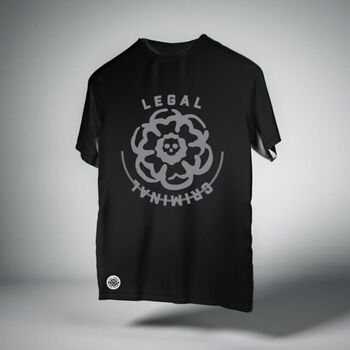 Áo thun Deadly Peony đen họa tiết nhung