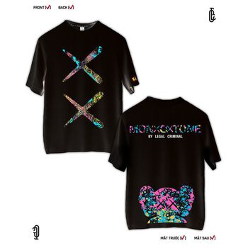 Áo Thun Kaws Monotone V5 Ink Drop form regular và oversize by Legal Criminal