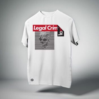 Áo thun Peel-off Sticker with Stripe Skull