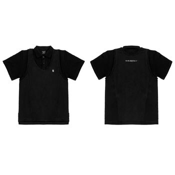 Áo Polo RANVERBAE DOUBLÉ POLO LAYER Đen