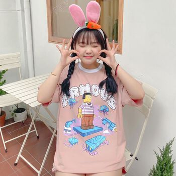 Áo Armous Big City Boy Hồng Tay Ngắn