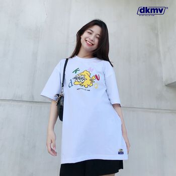 Áo thun cotton nữ Dont Kill My Vibe màu trắng - Vibration