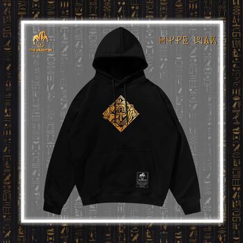 LAUGHTER HYPE WAR - Áo nỉ mũ Oversized Cotton