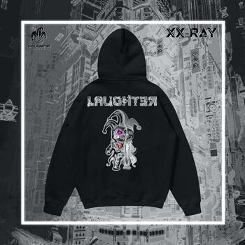 [The Laughter] XX-Ray Âm Bản Áo MŨ HOODIE - NỈ DA CÁ