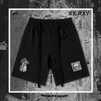 [The Laughter] XX- Ray Âm Bản Shorts -  Quần Short Đũng Thụng Hip Hop