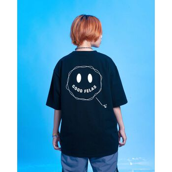 Smiley Oversize Tee - Black
