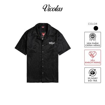 Áo sơ mi chất liệu xốp gấm tay lửng V VICOLAS ROAD SURFACE SHIRT V VICOLAS