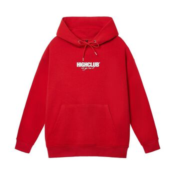 Áo Hoodie BASIC Mũ Trùm Đỏ Nỉ Cotton - HIGHCLUB Brand Chính Hãng