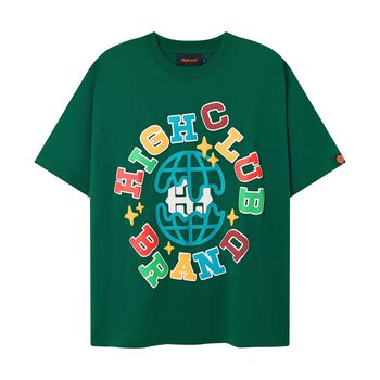 Áo Thun HIGH PLANET Tay Lỡ Unisex Nam/Nữ Xanh Lá Cổ Tròn - HIGHCLUB Brand Chính Hãng