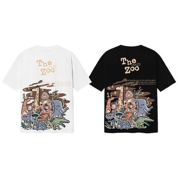 Áo Thun THE ZOO Tay Lỡ Unisex Nam/Nữ Đen/Trắng Cổ Tròn - HIGHCLUB Brand Chính Hãng