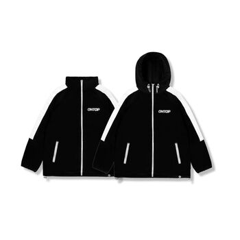 Áo khoác dù local brand ONTOP Bold Track màu đen
