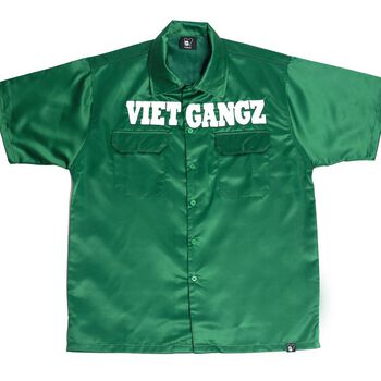 Áo Sơmi Satin Mid Green 2020 VIETGANGZ
