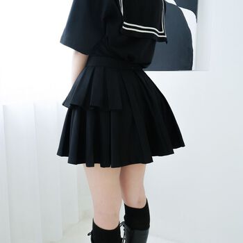 Chân Váy Xếp Ly Ngắn Hai Tầng BunnyHill SSAN08