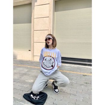 Áo Thun 100% Cotton Nhập khẩu | Nirvana Smiley Tee (Trắng)