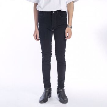Quần Jeans đen trơn Cotton Chinh Hang | Black Skinny Jeans
