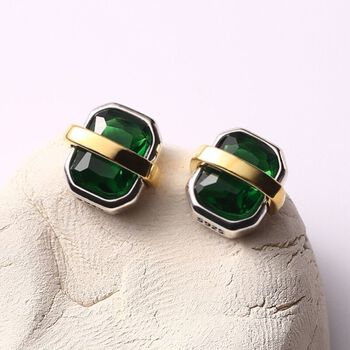 Bông tai Bạc S925 Đá Ngoc Bich CAM KẾT KHÔNG RỈ SÉT