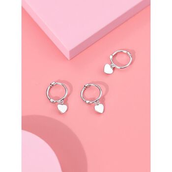 Bông tai Tim Bạc 925