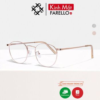 Gọng kính cao cấp nam nữ FARELLO Eros mắt tròn chất liệu TITANIUM thiết kế thanh mảnh tinh tế