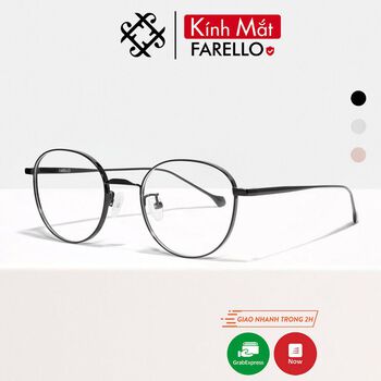 Gọng kính cao cấp nam nữ FARELLO Passion mắt tròn chất liệu TITANIUM thiết kế thanh mảnh