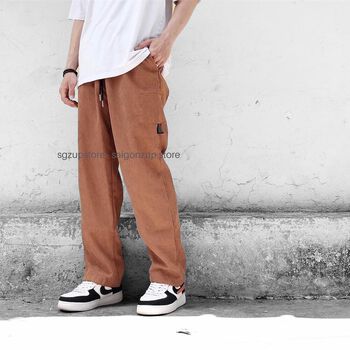 Quần ống suông Sọc Tăm nhỏ NÂU - SAIGONZUP