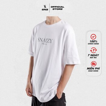 Áo thun nam cổ tròn vải cotton dày dặn tay ngắn SNAZZY SIGNATURE
