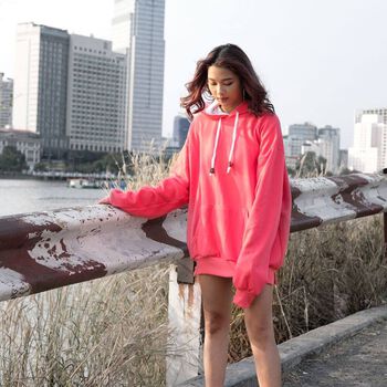 Áo Hoodie Basic In Pink