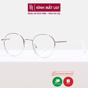 Gọng kính kim loại mắt tròn nam nữ Lilyeyewear phù hợp mặt nhỏ càng kính nhẹ nhàng màu sắc thời trang 29120