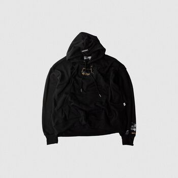 ÁO HOODIE MEDISN LINE SEGMENT BLACK HOODIE