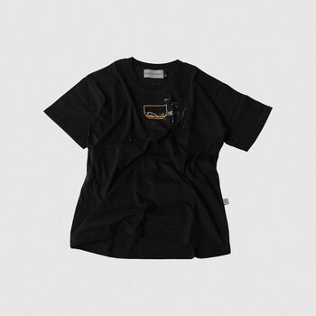 ÁO THUN ĐEN MEDISN LINE SEGMENT BLACK T-SHIRT