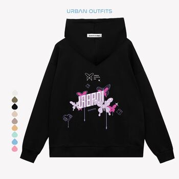 Áo Hoodie Form Rộng URBAN OUTFITS Kiểu In Hình HOO115 ver 2.0 Thun Cotton Frech Terry 350GSM Local Brand