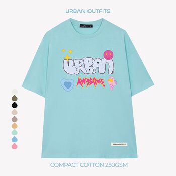 Áo Thun Tay Lỡ Form Rộng URBAN OUTFITS ATO145 Local Brand In Hình ver 2.0 Chất Vải 100% Compact Cotton 250GSM
