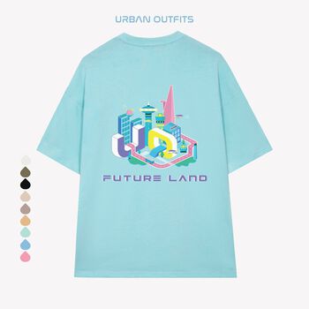 Áo Thun Tay Lỡ Nam Nữ Form Rộng URBAN OUTFITS ATO16 In FutureLand Cotton 4 Chiều Local Brand