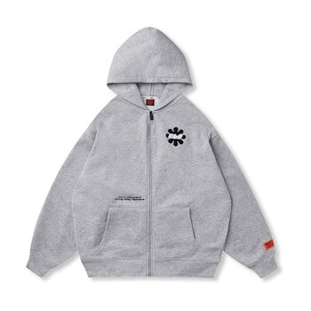 Áo Hoodie Zipper SLY Flora Xám