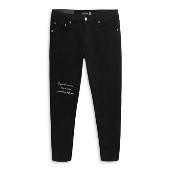 Quần Jean Nam Skinny Quotes Black , Chất Liệu Cotton Pha Spandex , QJ003813,SOMEHOW