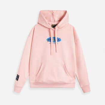 Áo hoodie unisex SWALLA PAPERCLIP - 100% French Terry Fabric CAO CẤP -MÀU HỒNG SALMON - LOCAL BRAND chính hãng