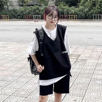 Set phối sẵn Aki Gile - Tsunami Tee - Dark Short