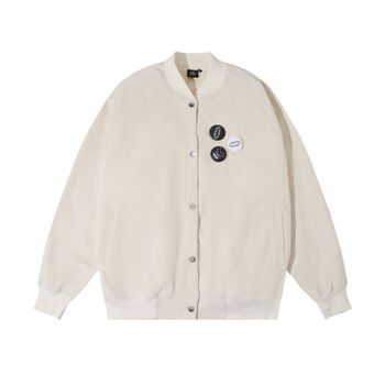 ÁO KHOÁC CND VELVET FABRIC BOMBER CREAM
